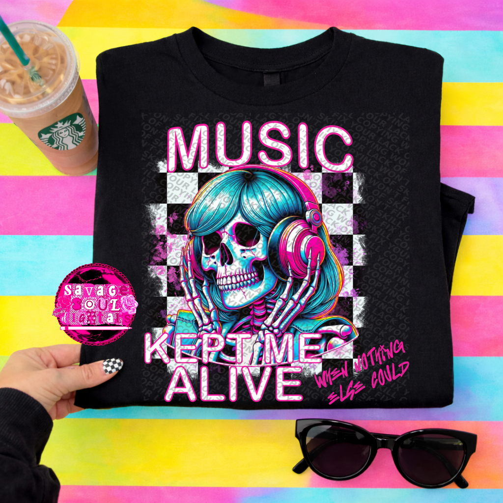 Music Kept Me Alive PNG | Digital File | Digital Download Only
