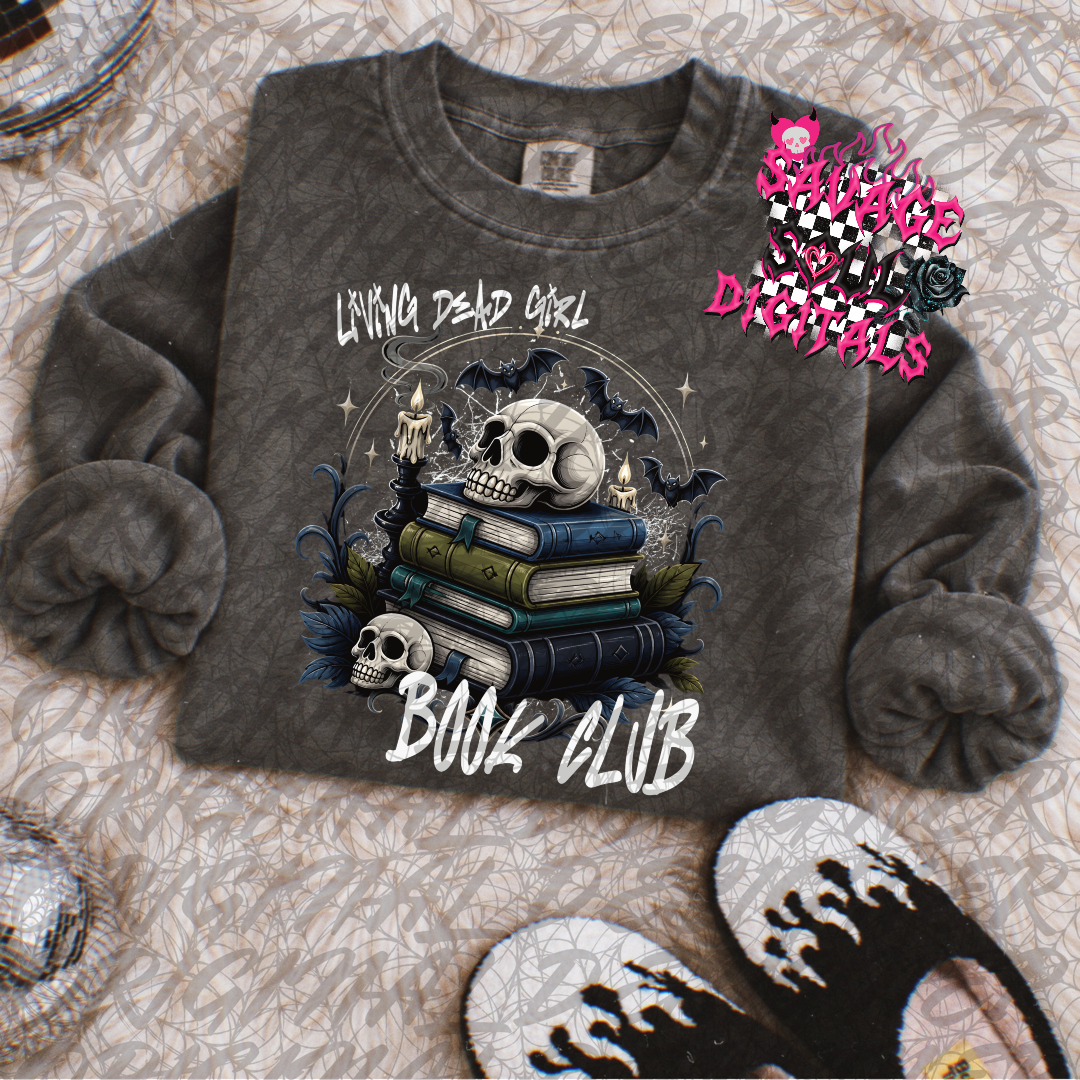 Living Dead Girl Book Club PNG | Digital Download Only