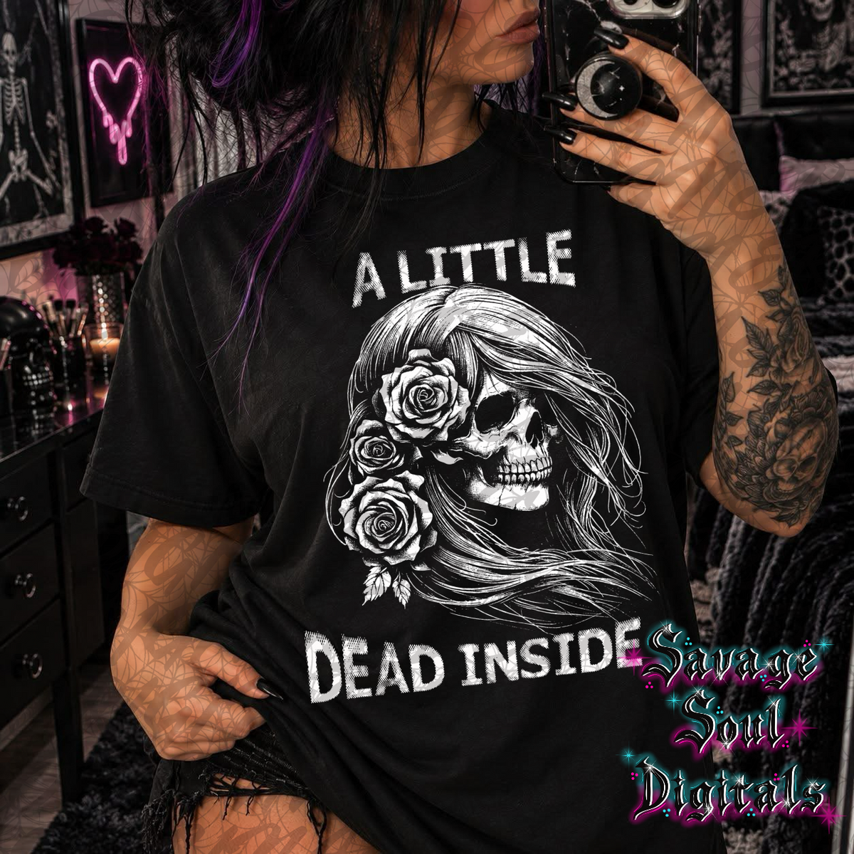 Dead Inside PNG | Digital Download Only