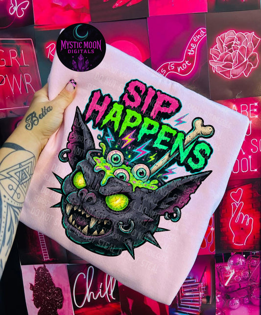 Sip Happens PNG | Digital File | Digital Download Only