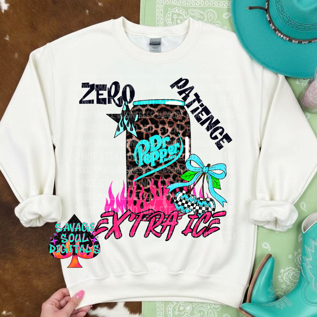 Zero Patience PNG | Digital File | Digital Download Only