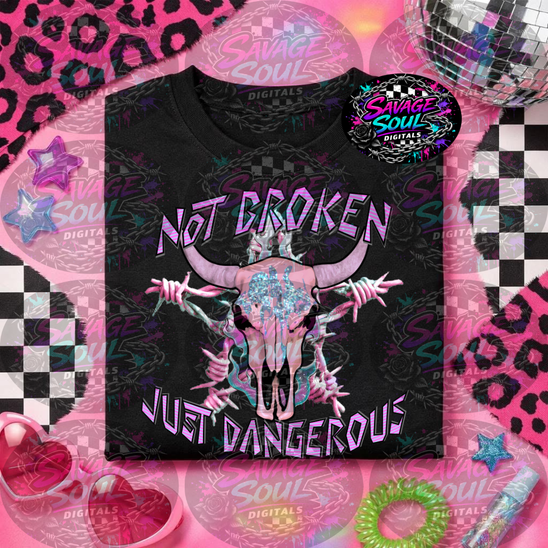 Not Broken Just Dangerous PNG | Digital File | Digital Download Only