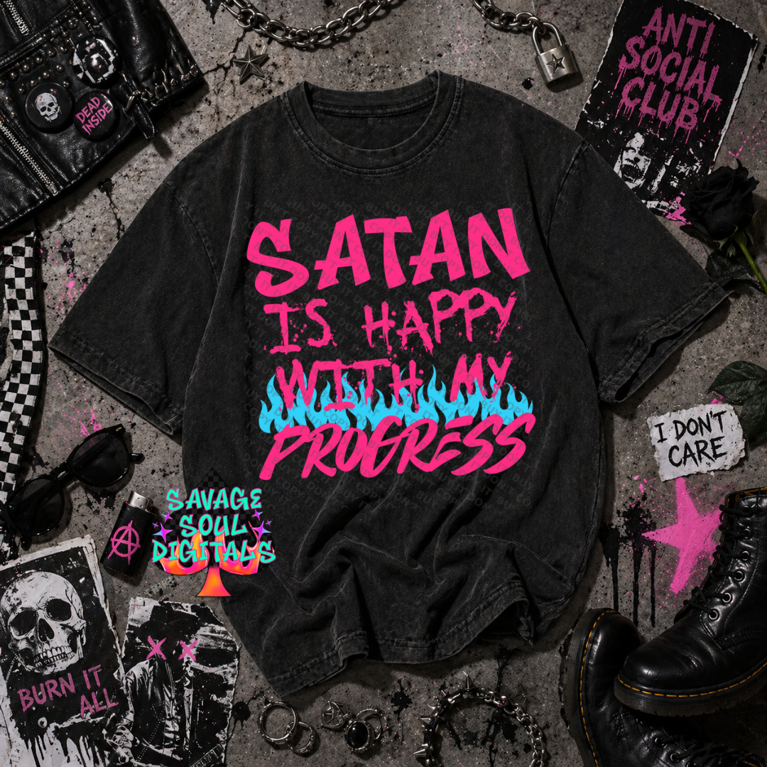 Satan Is Happy PNG | Digital File | Digital Download Only