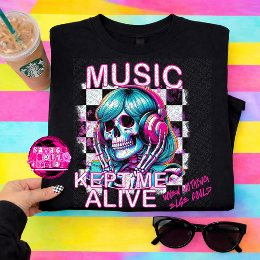 Music Kept Me Alive PNG | Digital File | Digital Download Only