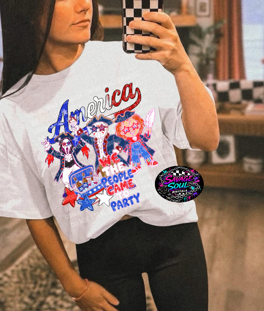 Spooky America Party PNG | Digital File | Digital Download Only