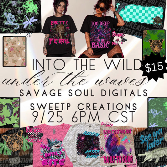Into The Wild And Under The Waves Collab With SweetP Creations Digital Download Only