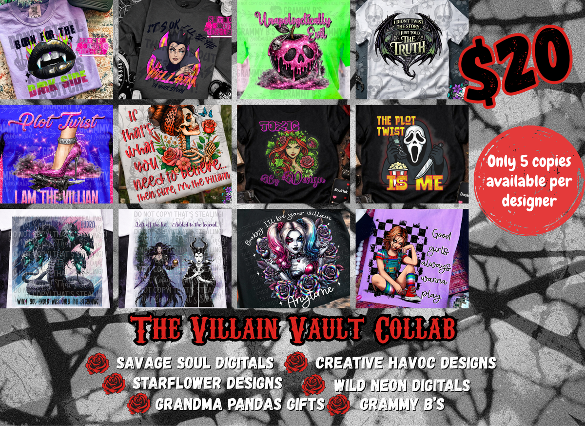 Villain Vault Collab | PNG | Collabs | Digital Files Only | Digital Download Only