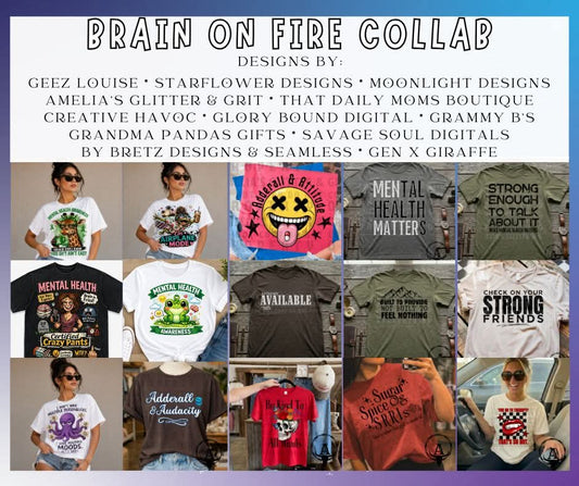 Brain On Fire Collab | PNG | Collabs | Digital Files Only | Digital Download Only