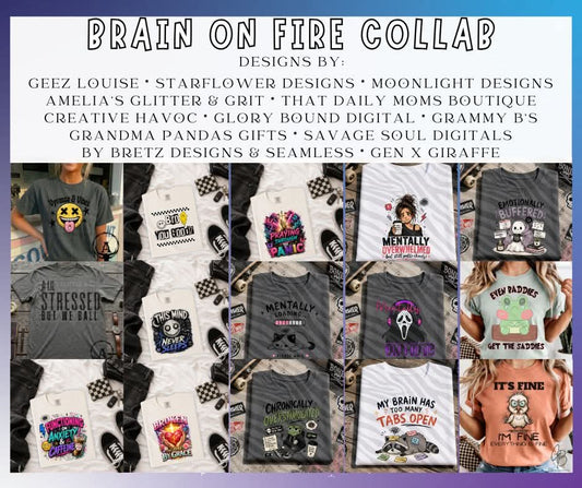 Brain On Fire Collab | PNG | Collabs | Digital Files Only | Digital Download Only