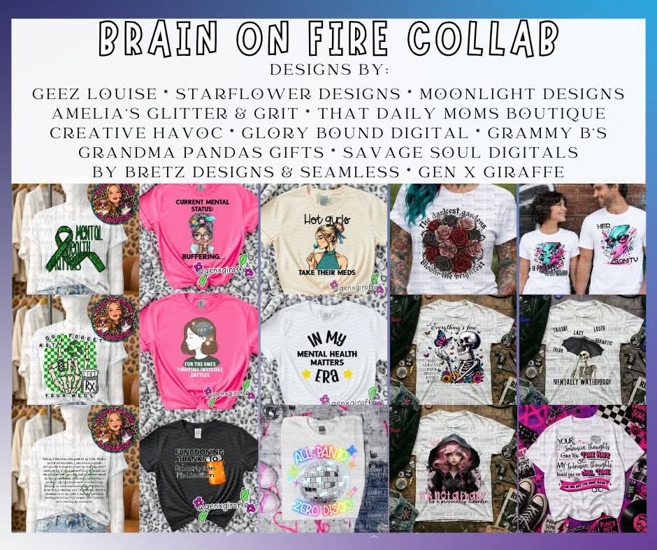Brain On Fire Collab | PNG | Collabs | Digital Files Only | Digital Download Only